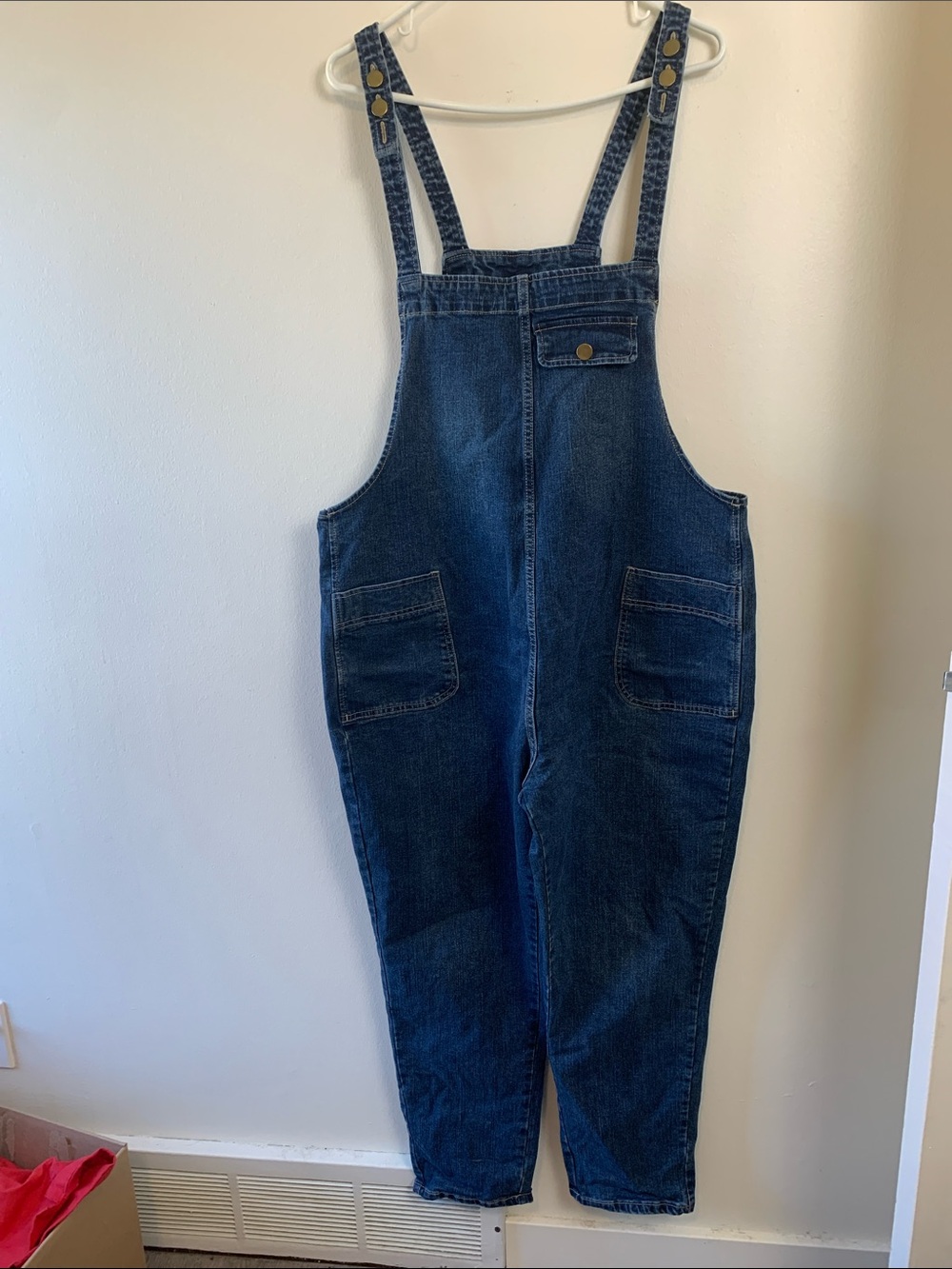 Relaxed Fit Unbranded  Men's Medium Denim Overalls in Dark Blue